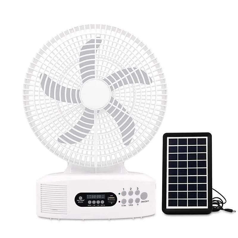 This is the Rechargeable Fan With Speaker EP-312 tha can be powered and charged by solar energy also can be used during electric outage or for camping and it is sold by Tech Store in Lebanon.