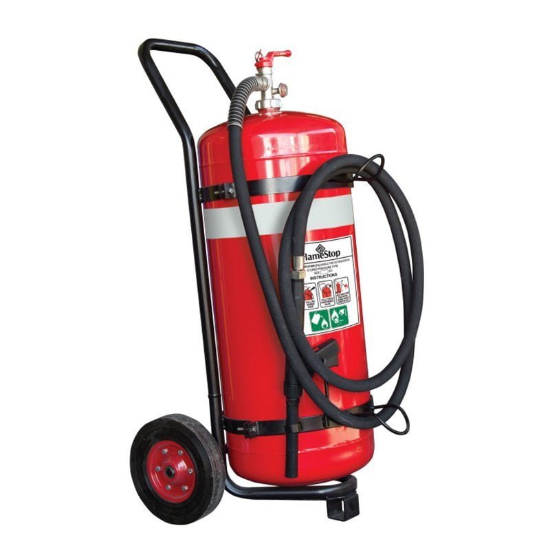 This is the FIRE EXTINGUISHER 30KG POWDER MANUAL TROLI one of the best fire extinguishers sold by Tech Store in Lebanon.