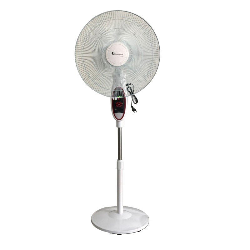 This is the Felicity Rechargeable Fan that can be powered on and charged using solar energy and can be used during electric outages or for camping and is sold by Tech Store in Lebanon.