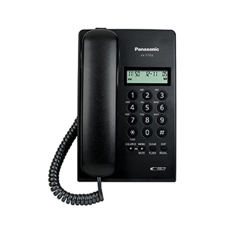 This is the KX-T7703X-B Corded Phone with Caller ID Black and is sold by Tech Store Lebanon.