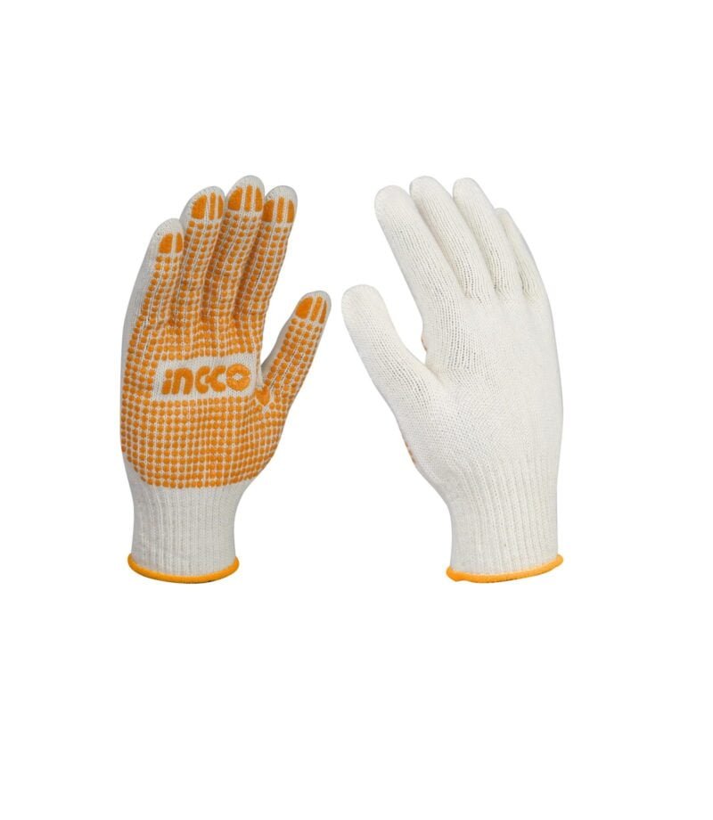 This is the Ingco IG-HGVK05 Knitted & PVC Dots Gloves one of the best tools by technicians and electricians sold by Tech Store in Lebanon.