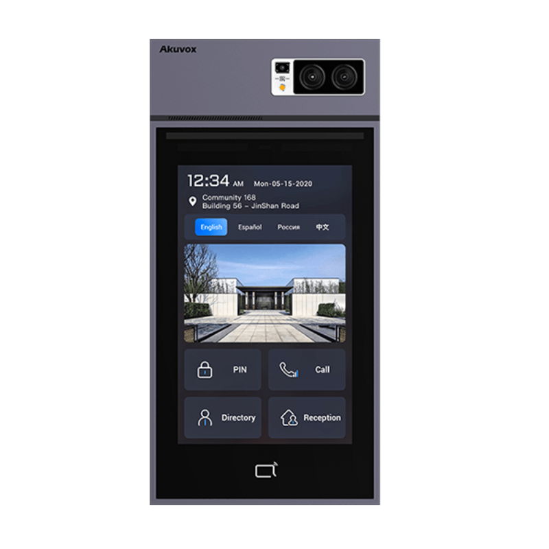 This is the Akuvox Luxury 10″ SIP Door phone with Multi Access Methods used for home protection and sold by Tech Store Lebanon.